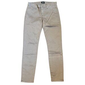 Hudson Nico Super Skinny Womens Midrise Jeans Size 28 Beige Gray Ankle Length